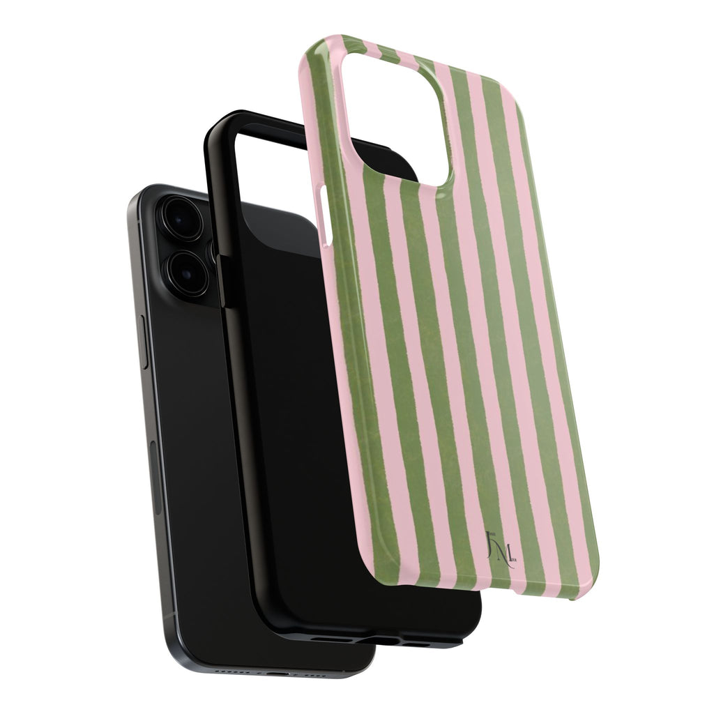 Striped Pink & Olive