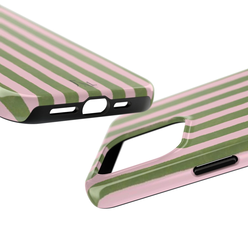 Striped Pink & Olive