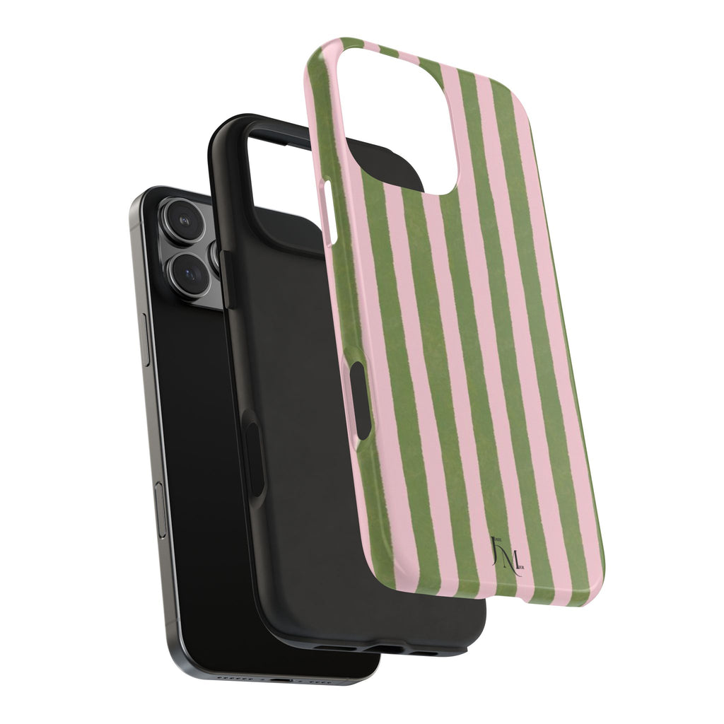 Striped Pink & Olive