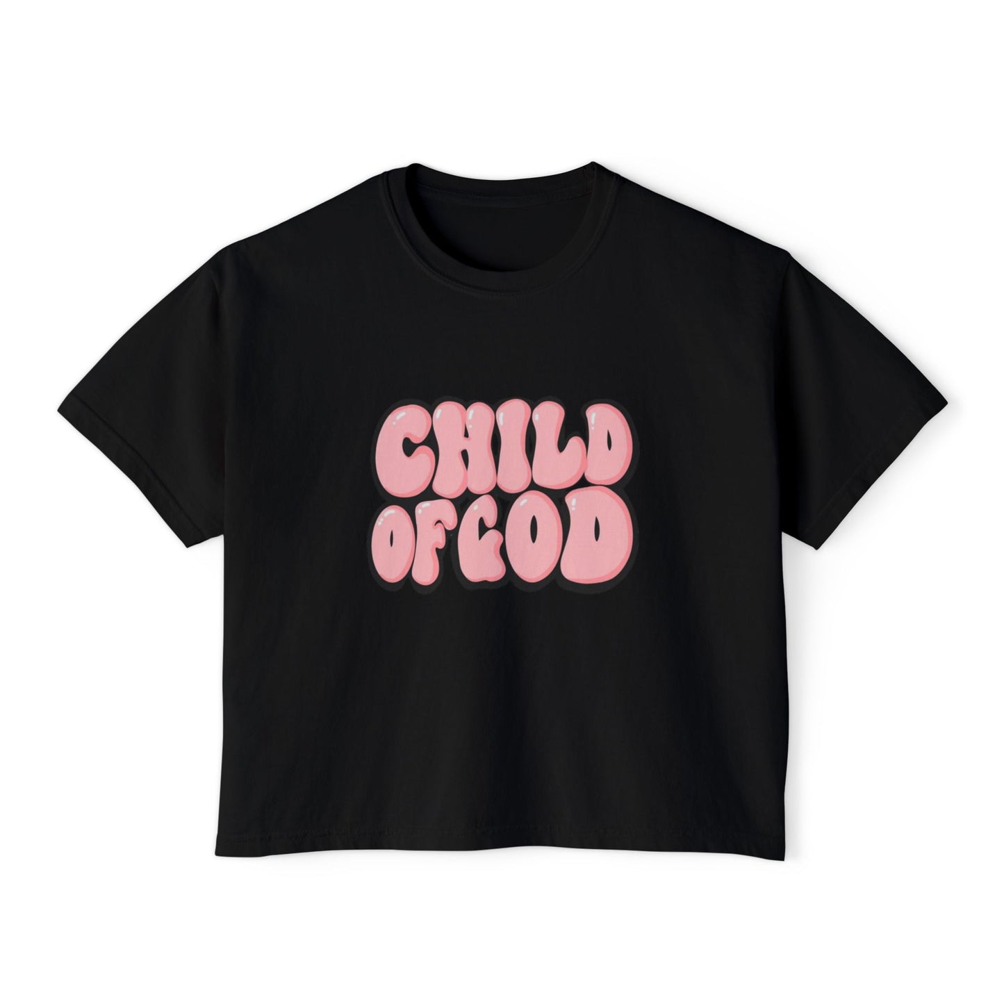 Child of God Women's Boxy Tee, Faith-Based Apparel, Spiritual Fashion, Gift for Her, Casual Wear, Summer Style