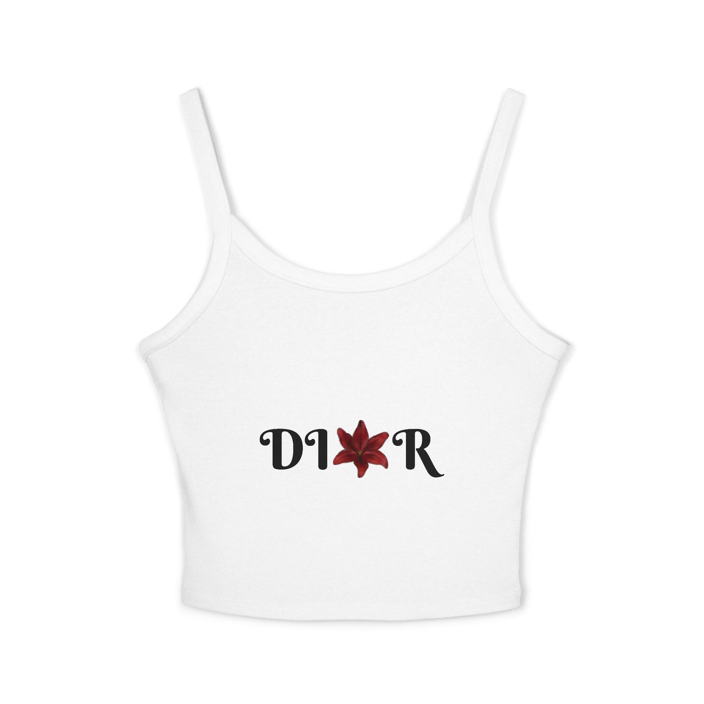 Floral Dior Inspired Women's Spaghetti Strap Tank Top