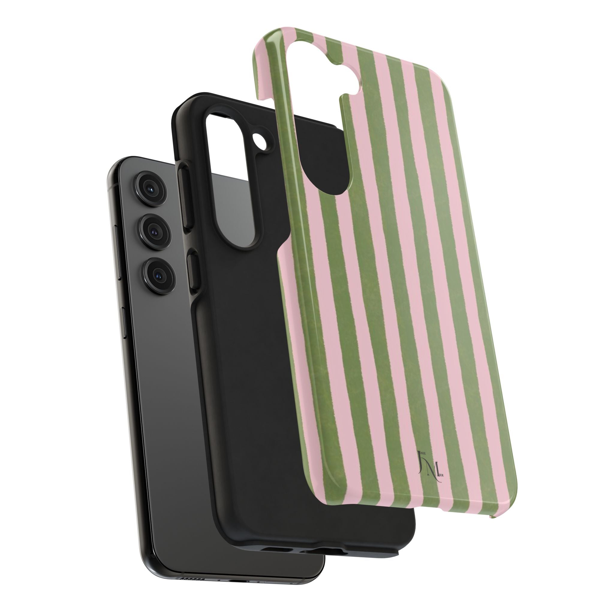 Striped Pink & Olive