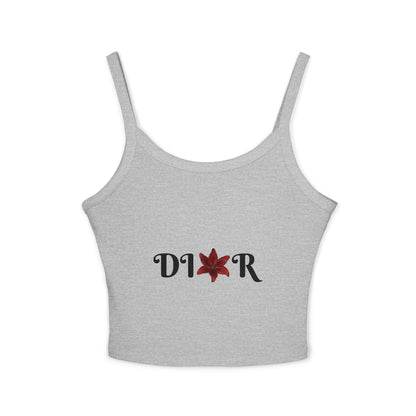 Floral Dior Inspired Women's Spaghetti Strap Tank Top