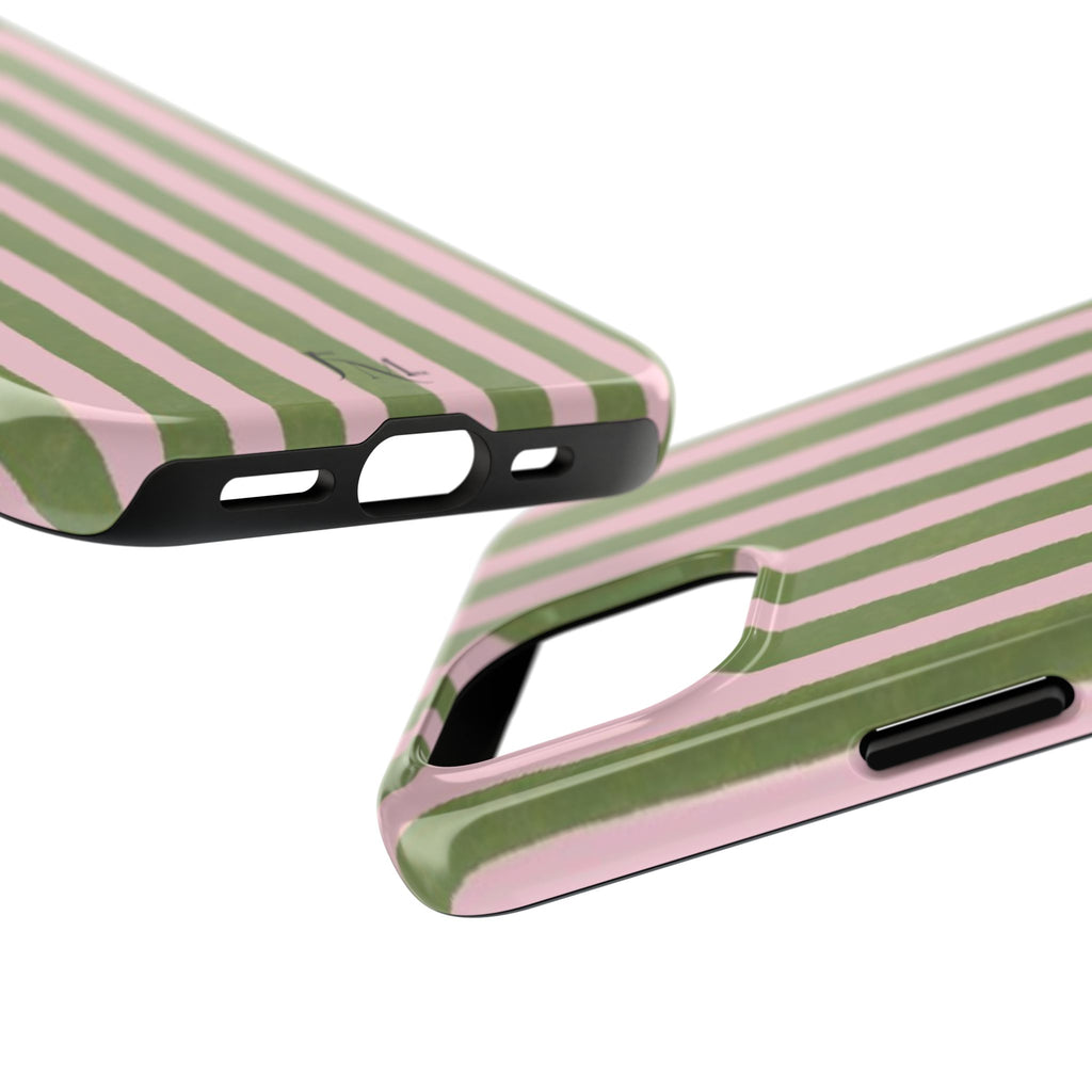Striped Pink & Olive