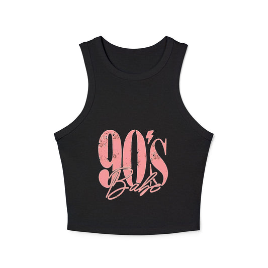 90's Babe Women's Micro Rib Racer Tank Top