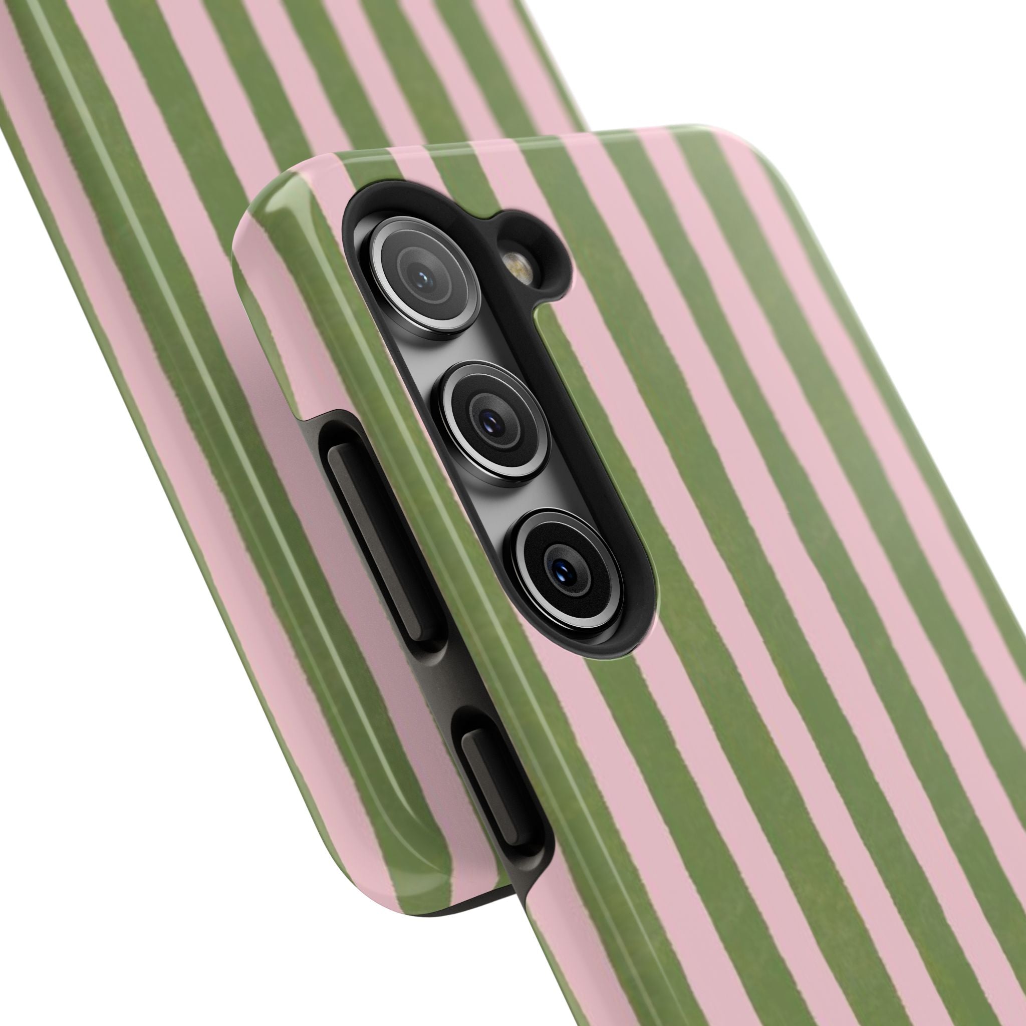 Striped Pink & Olive