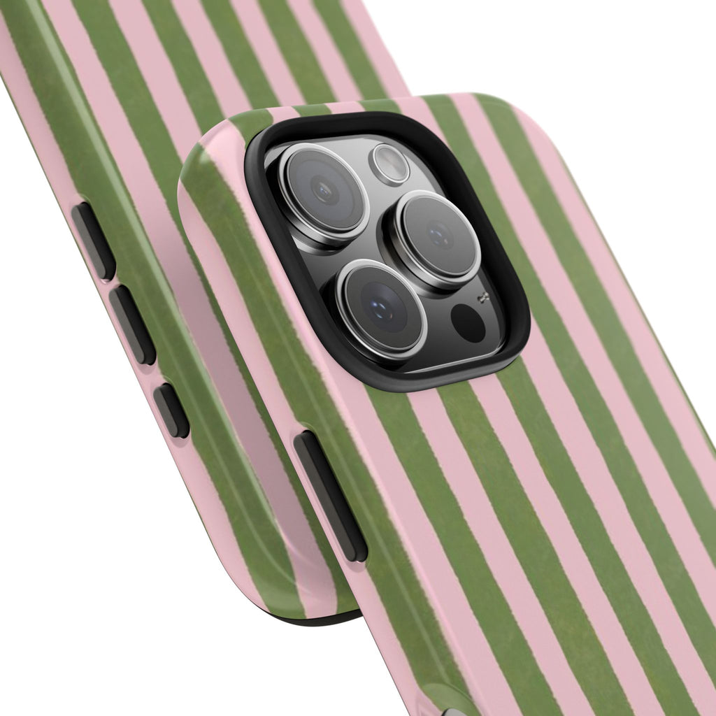 Striped Pink & Olive