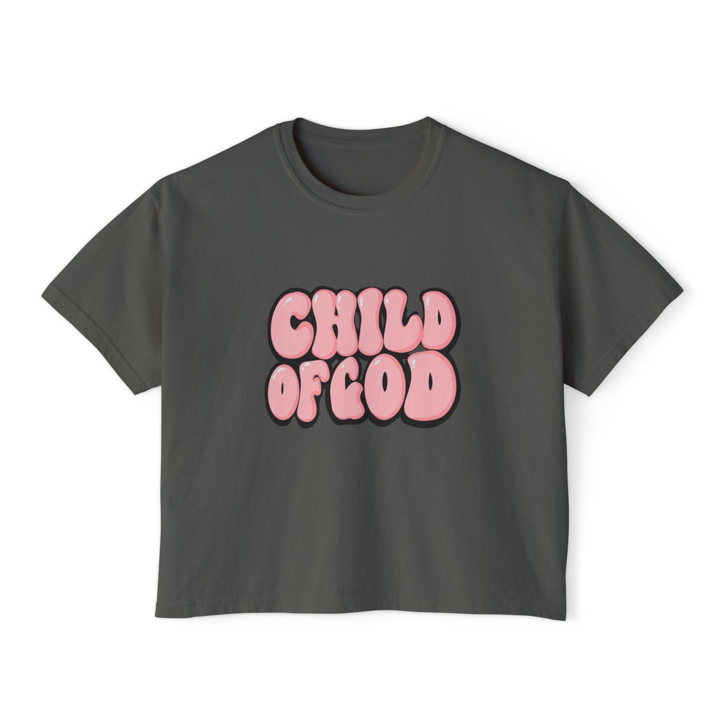 Child of God Women's Boxy Tee, Faith-Based Apparel, Spiritual Fashion, Gift for Her, Casual Wear, Summer Style