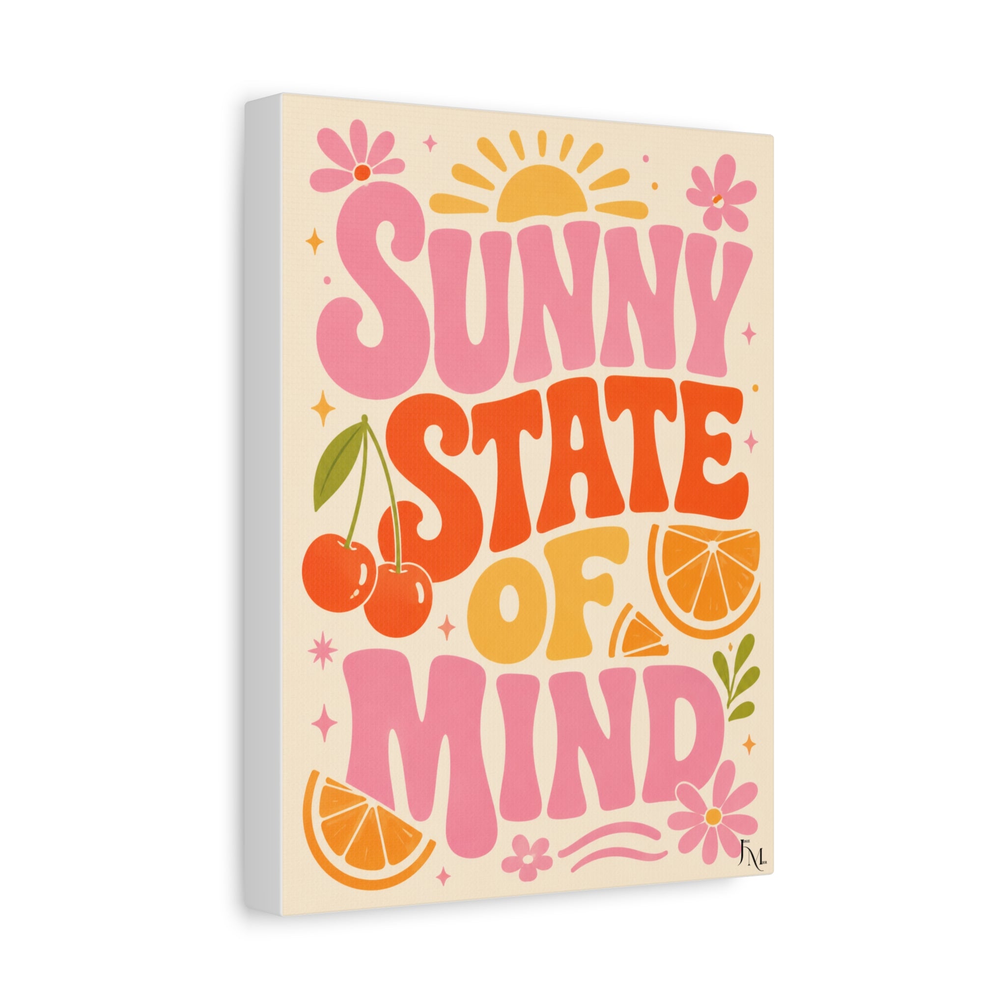 Retro Citrus Typography Print