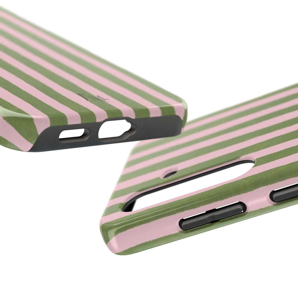 Striped Pink & Olive