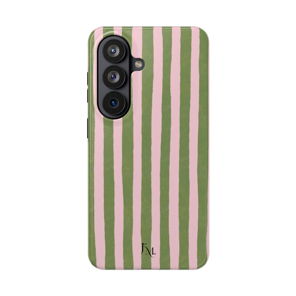 Striped Pink & Olive