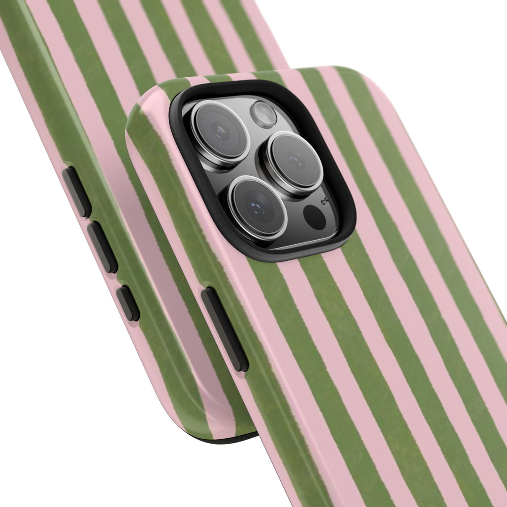 Striped Pink & Olive