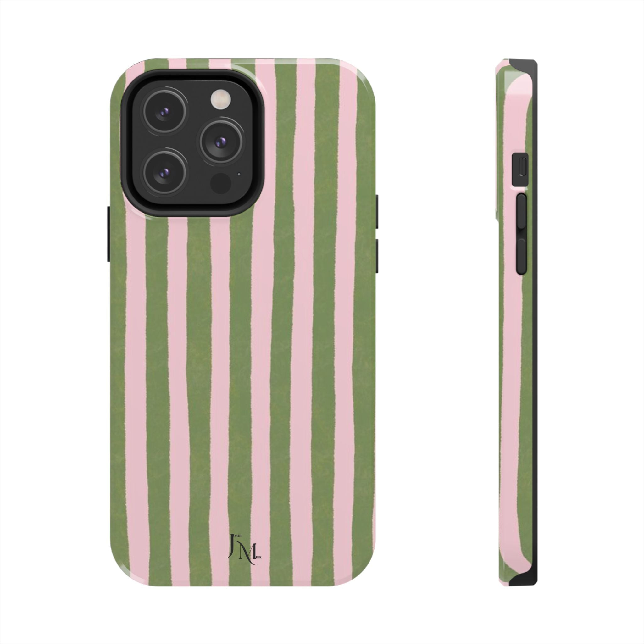 Striped Pink & Olive