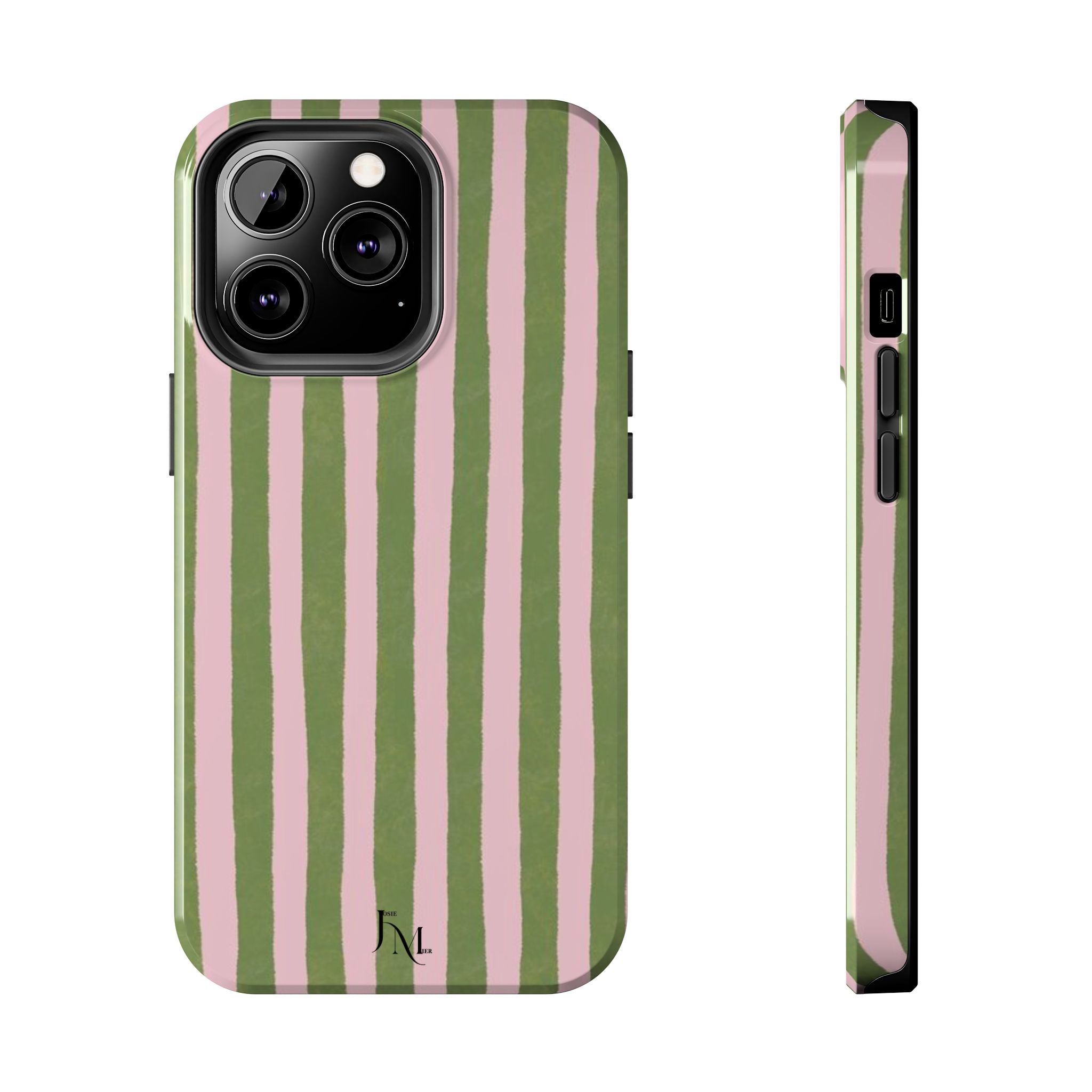 Striped Pink & Olive