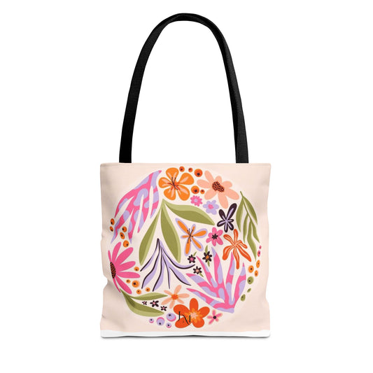 Floral Tote Bag, Colorful Shopping Tote