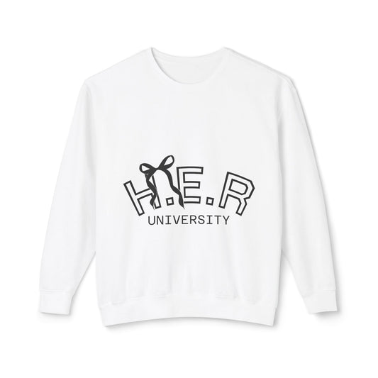 H.E.R University Unisex Lightweight Crewneck Sweatshirt