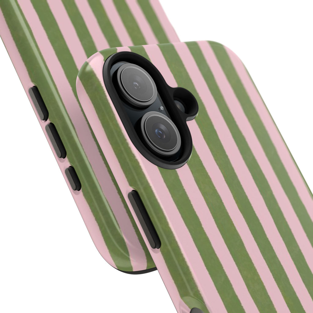 Striped Pink & Olive