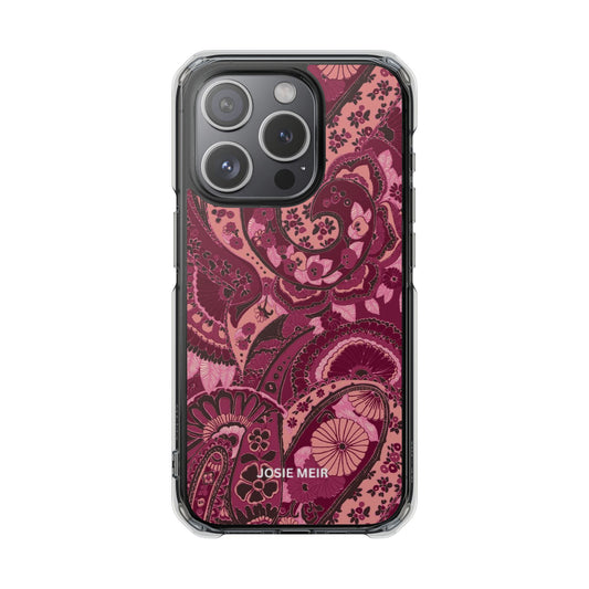 Burgundy Paisley Floral