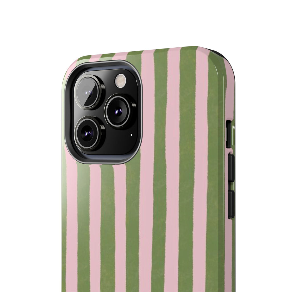 Striped Pink & Olive