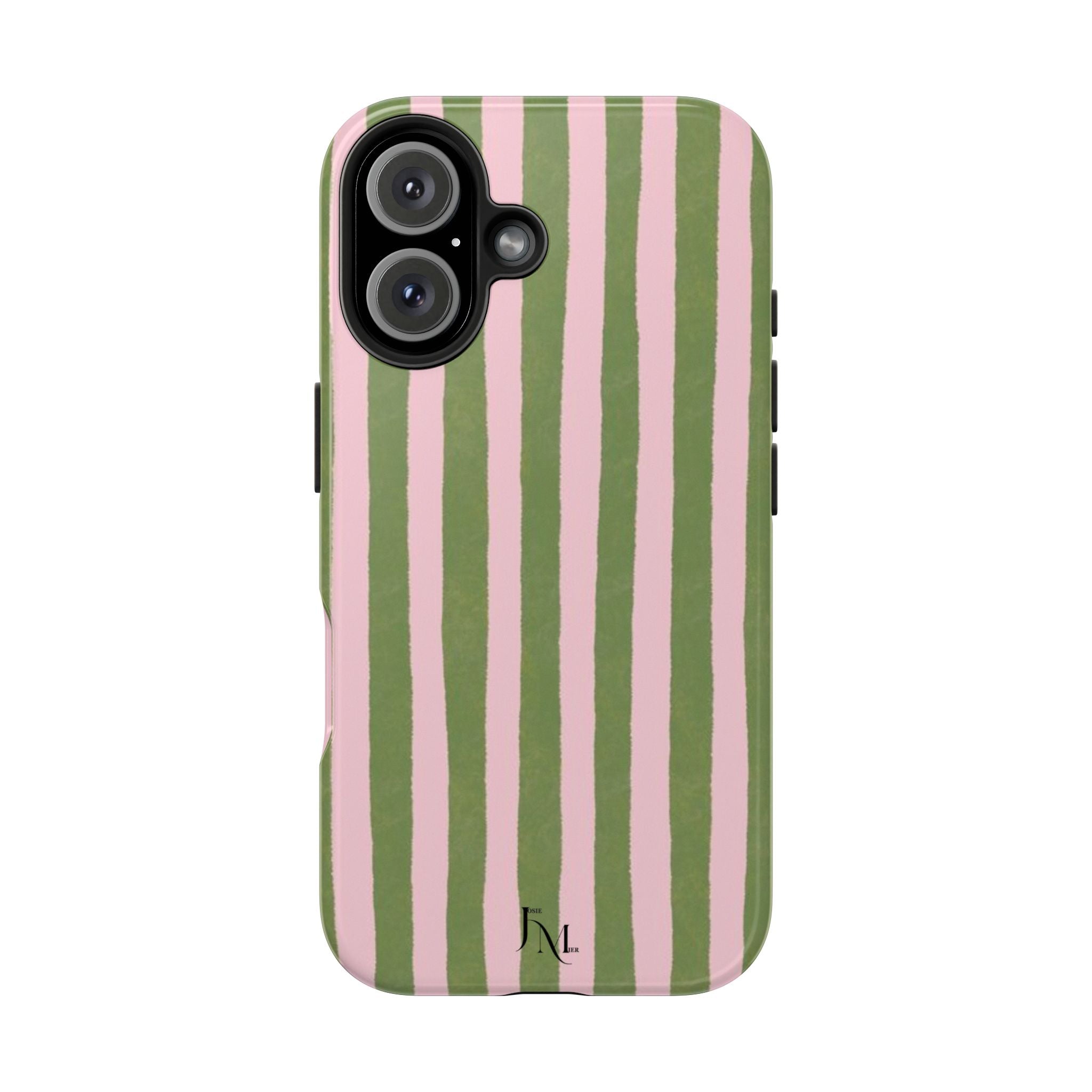 Striped Pink & Olive