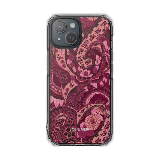 Burgundy Paisley Floral