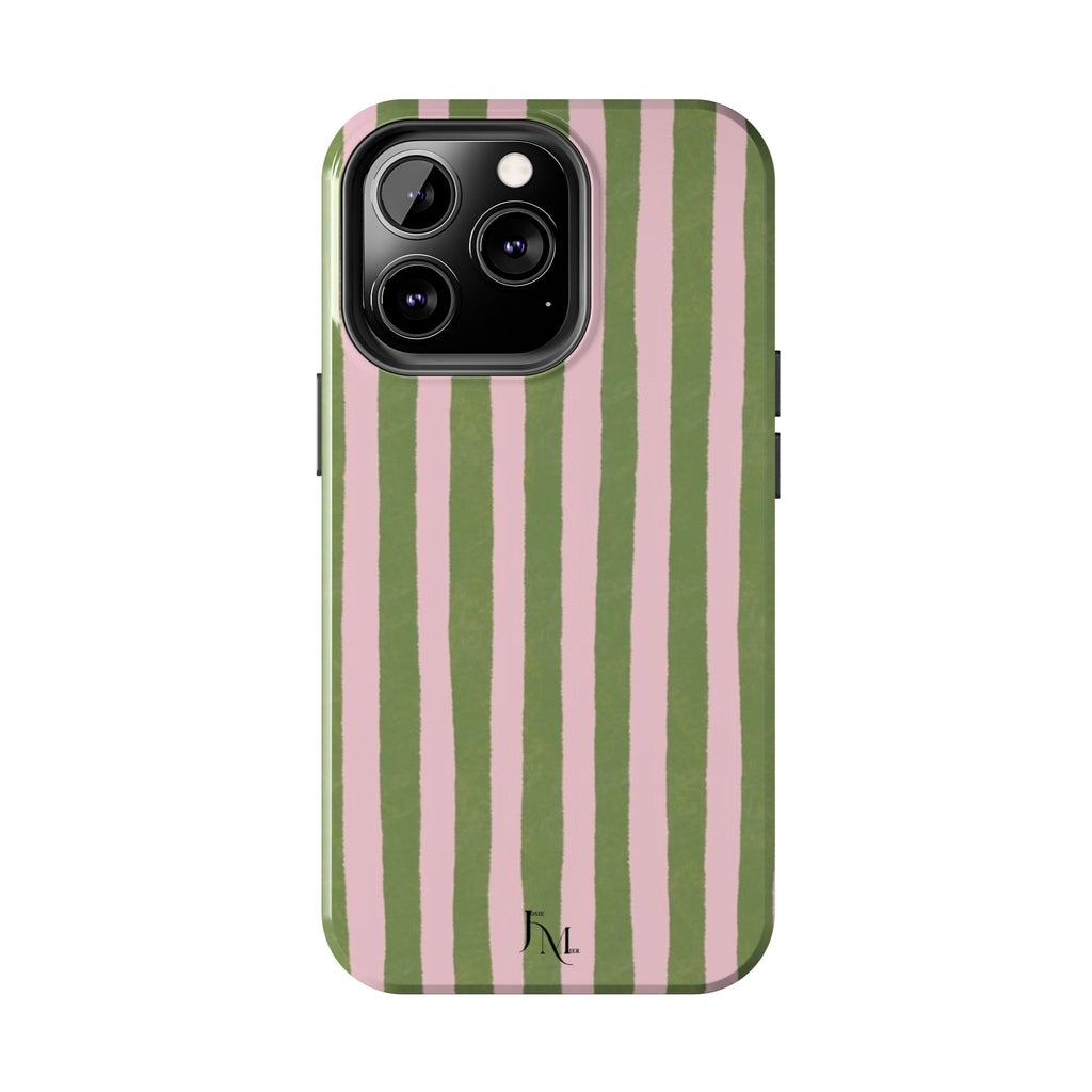 Striped Pink & Olive